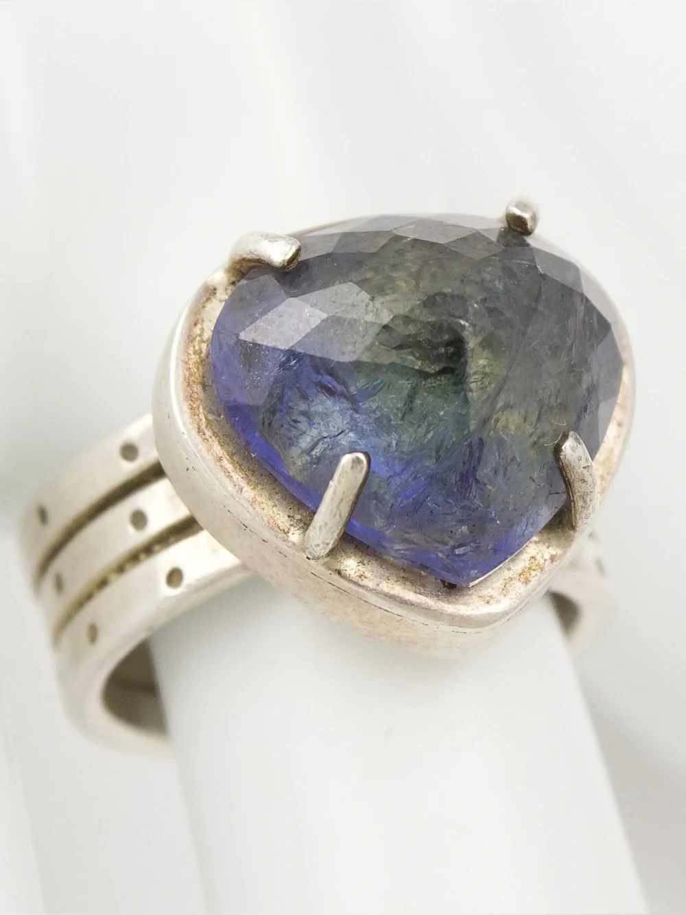 Iolite Sterling Silver Ring by Sarella Suarez Size 7.75